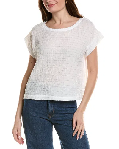 Eileen Fisher Petite Ballet Neck Square Top In White