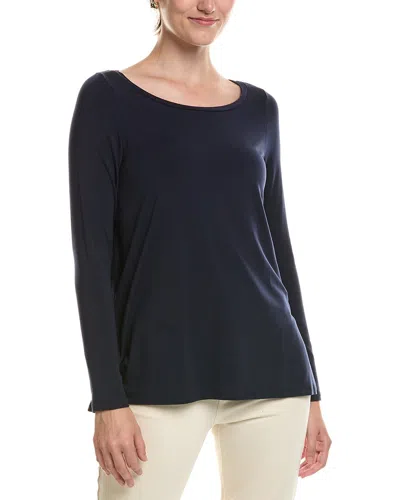 Eileen Fisher Petite Ballet Neck Tunic In Blue