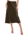 Eileen Fisher Petite Bias Silk-blend Midi Skirt In Green
