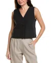 Eileen Fisher Petite Boiled Wool Vest In Black
