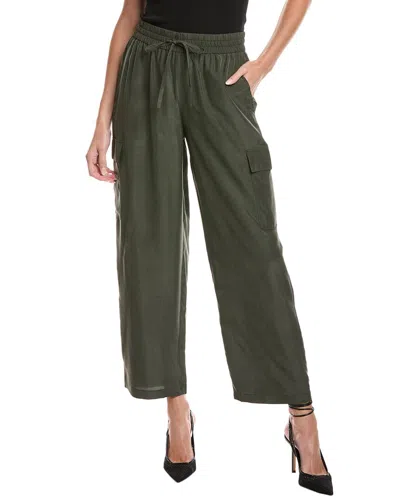 Eileen Fisher Petite Cargo Silk Pant In Green
