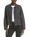 Eileen Fisher Petite Classic Collar Jacket In Gray