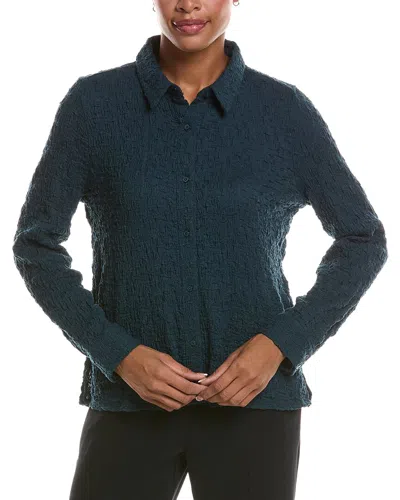 Eileen Fisher Petite Classic Collar Shirt In Multi