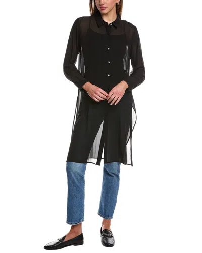 Eileen Fisher Petite Classic Collar Shirt In Black