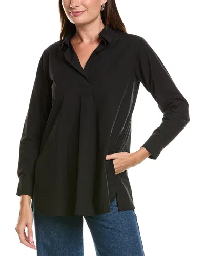 Eileen Fisher Petite Classic Collar Tunic In Black