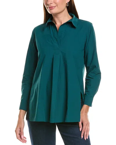 Eileen Fisher Petite Classic Collar Tunic In Blue