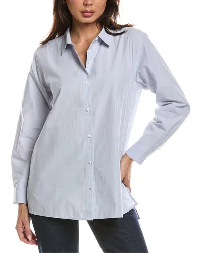 Eileen Fisher Petite Classic Shirt In Blue