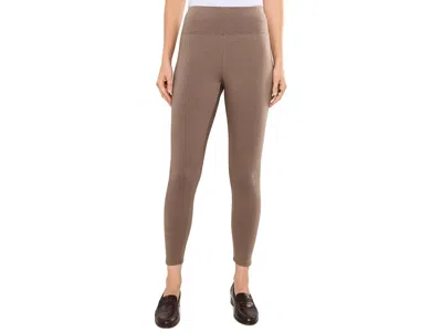 Eileen Fisher Petite Cozy Brushed Terry Hug High-waisted Ankle Leggings Women's Clothing Cobblestone: Pp (2p-4p) 2 In Brown