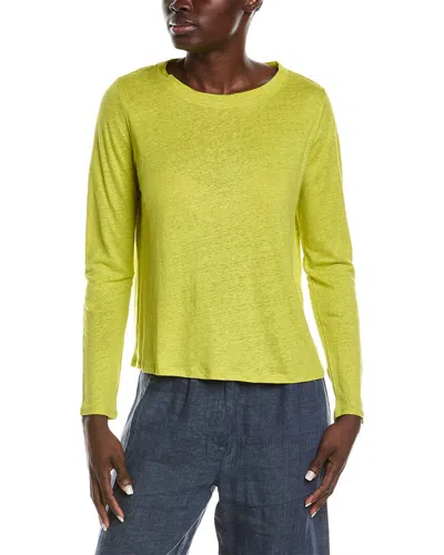 Eileen Fisher Petite Crewneck Linen T-shirt In Citron