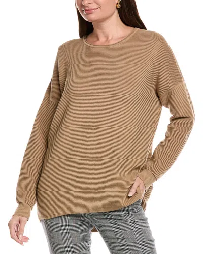 Eileen Fisher Petite Crewneck Tunic In Brown