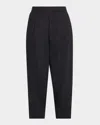 Eileen Fisher Petite Cropped Melange Jersey Lantern Pants In Animal Print