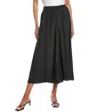 Eileen Fisher Petite Cropped Silk Wide Pant In Black
