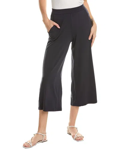 Eileen Fisher Petite Cropped Wide Leg Pant In Navy