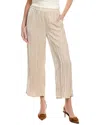 Eileen Fisher Petite Crushed Velvet Wide Leg Silk-blend Pant In Neutral