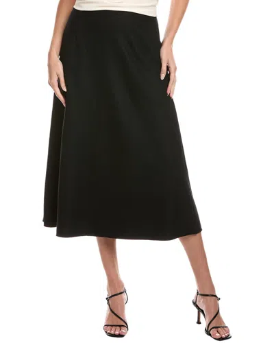 Eileen Fisher Petite Felted Wool A-line Skirt In Black