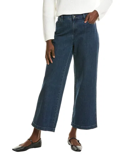 Eileen Fisher Petite Flare Wide Jean In Blue