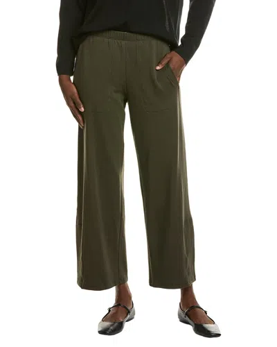Eileen Fisher Petite Full Length Straight Pant In Green