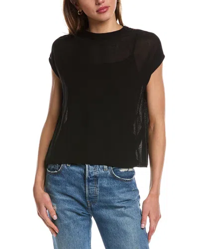 Eileen Fisher Petite Funnel Neck Dropover In Black