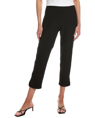 Eileen Fisher Petite Hi Waisted Slim Crop Pant In Black