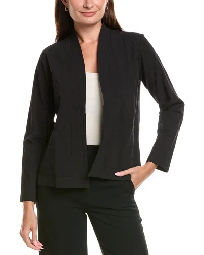 Eileen Fisher Petite High Collar Jacket In Black