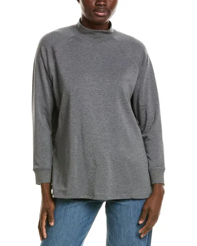 Eileen Fisher Petite High Neck Tunic In Gray