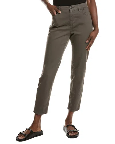 Eileen Fisher Petite High-waist Slim Jean In Green