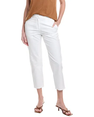 Eileen Fisher Petite High-waist Tapered Ankle Pant In White
