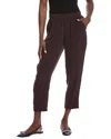 Eileen Fisher Petite High Waisted Silk Tap Ankle Pant In Blue