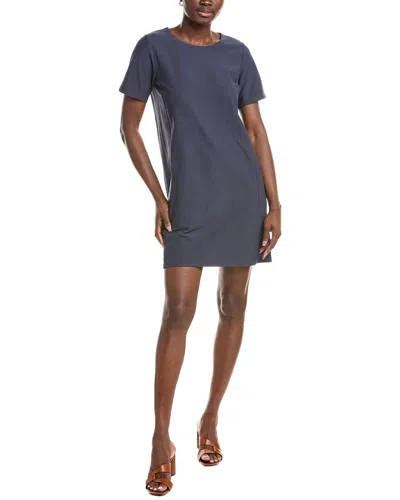 Eileen Fisher Petite Jewel Neck T-shirt Dress In Blue