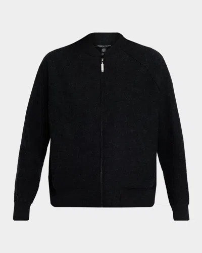 Eileen Fisher Petite Lightweight Boiled Wool Zip-front Jacket In Gray