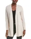 Eileen Fisher Petite Linen-blend Long Cardigan In White