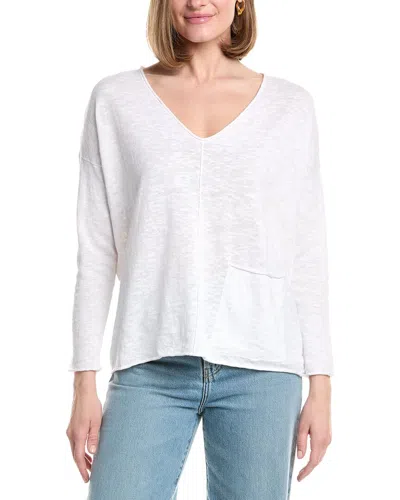 Eileen Fisher Petite Linen-blend Sweater In White
