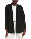 Eileen Fisher Jersey Wool Blazer In Black
