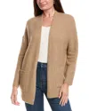 Eileen Fisher Petite Long Cashmere & Silk-blend Cardigan In Brown
