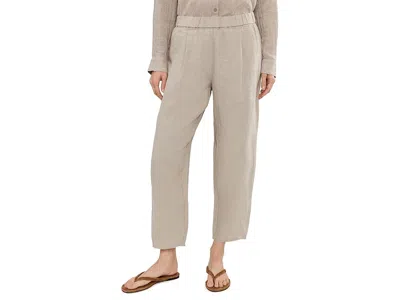 Eileen Fisher Petite Organic Linen Ankle Pleated Lantern Pants In Multi