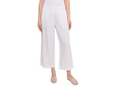 Eileen Fisher Petite Organic Linen Ankle Wide Pants In Multi