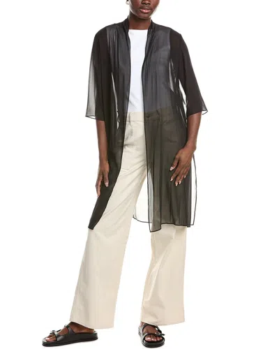 Eileen Fisher Petite Silk Jacket In Black
