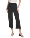 Eileen Fisher Petite Silk Straight Ankle Pant In Blue