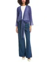 Eileen Fisher Petite Silk Wrap Jacket In Blue
