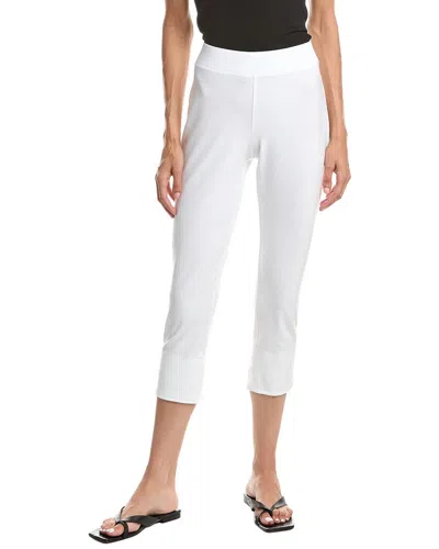 Eileen Fisher Petite Hi Waisted Slim Crop Pant In White