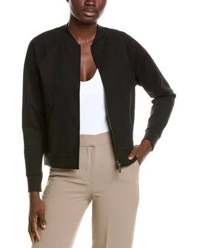 Eileen Fisher Petite Stand Collar Jacket In Black