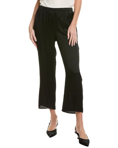 Eileen Fisher Petite Straight Silk Pant In Black