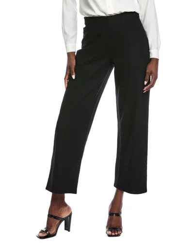 Eileen Fisher Petite Straight Wool Pant In Black