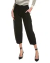 Eileen Fisher Petite Stretch Crepe Cargo Pant In Black