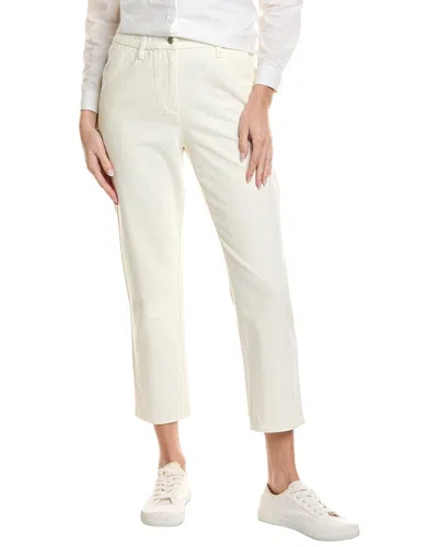 Eileen Fisher Petite Tapered Ankle Pant In White