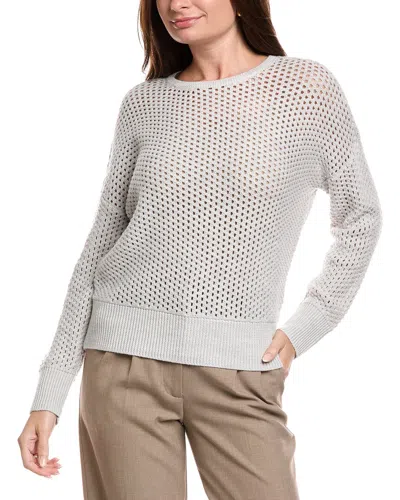 Eileen Fisher Petite Textured Wool Sweater In White