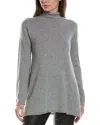 Eileen Fisher Petite Turtleneck Cashmere Tunic In White