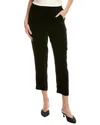 Eileen Fisher Petite Velvet Tapered Silk-blend Pant In Black