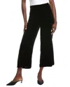 Eileen Fisher Petite Velvet Wide Silk-blend Ankle Pant In Black