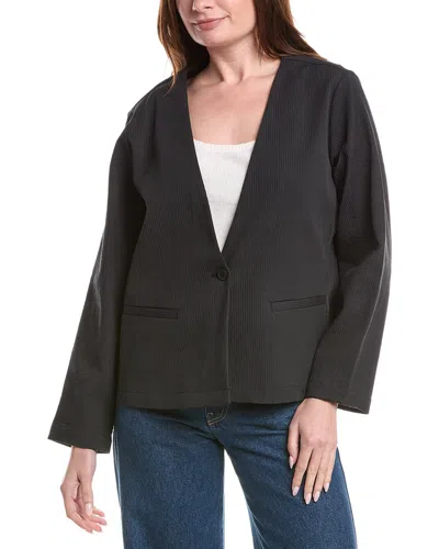 Eileen Fisher Petite V-neck Jacket In Black